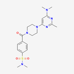 4-({4-[6-(dimethylamino)-2-methyl-4-pyrimidinyl]-1-piperazinyl}carbonyl)-N,N-dimethylbenzenesulfonamide