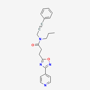 N-(3-phenylprop-2-yn-1-yl)-N-propyl-3-(3-pyridin-4-yl-1,2,4-oxadiazol-5-yl)propanamide