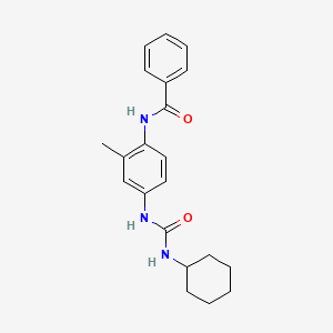 molecular formula C21H25N3O2 B4458864 N-(4-{[(cyclohexylamino)carbonyl]amino}-2-methylphenyl)benzamide 