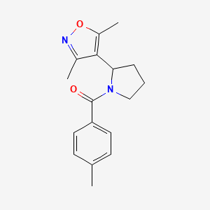 3,5-dimethyl-4-[1-(4-methylbenzoyl)-2-pyrrolidinyl]isoxazole