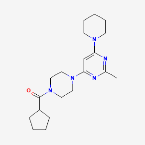 4-[4-(cyclopentylcarbonyl)-1-piperazinyl]-2-methyl-6-(1-piperidinyl)pyrimidine