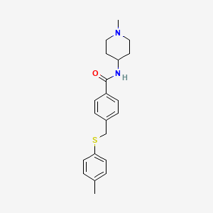 4-{[(4-methylphenyl)thio]methyl}-N-(1-methyl-4-piperidinyl)benzamide