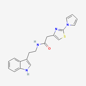 molecular formula C19H18N4OS B4458921 N-[2-(1H-indol-3-yl)ethyl]-2-[2-(1H-pyrrol-1-yl)-1,3-thiazol-4-yl]acetamide 