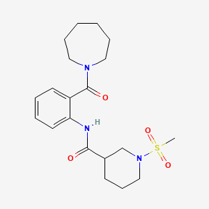 N-[2-(1-azepanylcarbonyl)phenyl]-1-(methylsulfonyl)-3-piperidinecarboxamide