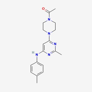 6-(4-acetyl-1-piperazinyl)-2-methyl-N-(4-methylphenyl)-4-pyrimidinamine