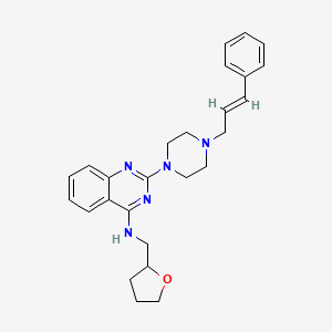 2-[4-(3-phenyl-2-propen-1-yl)-1-piperazinyl]-N-(tetrahydro-2-furanylmethyl)-4-quinazolinamine