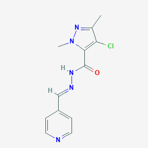 4-chloro-1,3-dimethyl-N'-(4-pyridinylmethylene)-1H-pyrazole-5-carbohydrazide