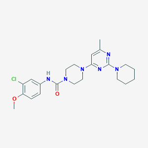 molecular formula C22H29ClN6O2 B4459004 N-(3-chloro-4-methoxyphenyl)-4-[6-methyl-2-(1-piperidinyl)-4-pyrimidinyl]-1-piperazinecarboxamide 