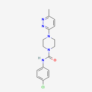 molecular formula C16H18ClN5O B4459011 N-(4-chlorophenyl)-4-(6-methyl-3-pyridazinyl)-1-piperazinecarboxamide 