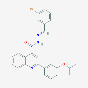 molecular formula C26H22BrN3O2 B445902 N'-(3-bromobenzylidene)-2-(3-isopropoxyphenyl)-4-quinolinecarbohydrazide 