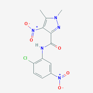 N-{2-chloro-5-nitrophenyl}-4-nitro-1,5-dimethyl-1H-pyrazole-3-carboxamide