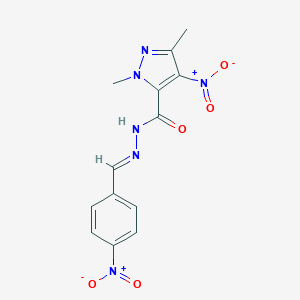 4-nitro-N'-{4-nitrobenzylidene}-1,3-dimethyl-1H-pyrazole-5-carbohydrazide