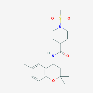 1-(methylsulfonyl)-N-(2,2,6-trimethyl-3,4-dihydro-2H-chromen-4-yl)-4-piperidinecarboxamide