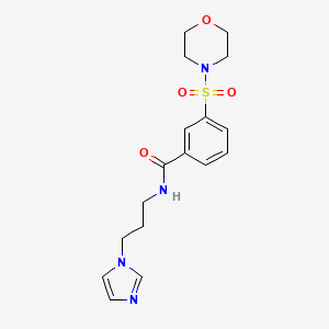 molecular formula C17H22N4O4S B4459051 N-[3-(1H-imidazol-1-yl)propyl]-3-(4-morpholinylsulfonyl)benzamide 