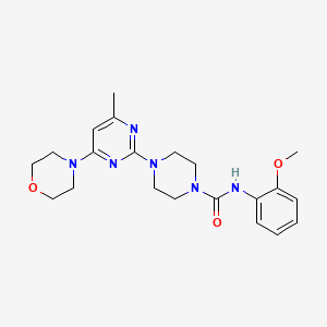 N-(2-methoxyphenyl)-4-[4-methyl-6-(4-morpholinyl)-2-pyrimidinyl]-1-piperazinecarboxamide