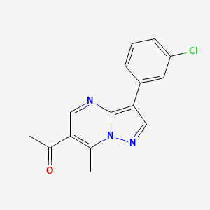 1-[3-(3-chlorophenyl)-7-methylpyrazolo[1,5-a]pyrimidin-6-yl]ethanone