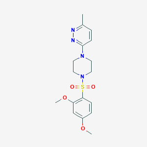 molecular formula C17H22N4O4S B4459083 3-{4-[(2,4-dimethoxyphenyl)sulfonyl]-1-piperazinyl}-6-methylpyridazine 