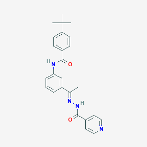 molecular formula C25H26N4O2 B445911 4-tert-butyl-N-[3-(N-isonicotinoylethanehydrazonoyl)phenyl]benzamide 