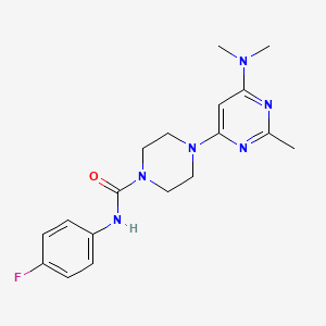 4-[6-(dimethylamino)-2-methyl-4-pyrimidinyl]-N-(4-fluorophenyl)-1-piperazinecarboxamide