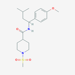 N-[1-(4-methoxyphenyl)-3-methylbutyl]-1-(methylsulfonyl)-4-piperidinecarboxamide