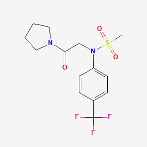 N-[2-oxo-2-(1-pyrrolidinyl)ethyl]-N-[4-(trifluoromethyl)phenyl]methanesulfonamide