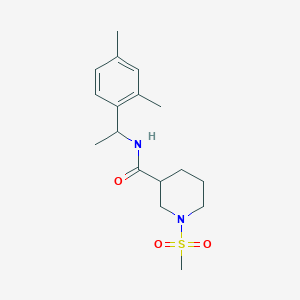 molecular formula C17H26N2O3S B4459138 N-[1-(2,4-dimethylphenyl)ethyl]-1-(methylsulfonyl)-3-piperidinecarboxamide 