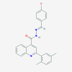 molecular formula C25H20FN3O B445914 2-(2,5-dimethylphenyl)-N'-(4-fluorobenzylidene)-4-quinolinecarbohydrazide 