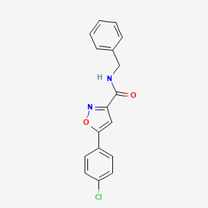 molecular formula C17H13ClN2O2 B4459181 N-benzyl-5-(4-chlorophenyl)-3-isoxazolecarboxamide 