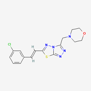 6-[2-(3-chlorophenyl)vinyl]-3-(4-morpholinylmethyl)[1,2,4]triazolo[3,4-b][1,3,4]thiadiazole