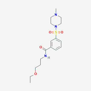 N-(3-ethoxypropyl)-3-[(4-methyl-1-piperazinyl)sulfonyl]benzamide