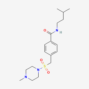 N-(3-methylbutyl)-4-{[(4-methyl-1-piperazinyl)sulfonyl]methyl}benzamide