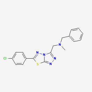 N-benzyl-1-[6-(4-chlorophenyl)[1,2,4]triazolo[3,4-b][1,3,4]thiadiazol-3-yl]-N-methylmethanamine