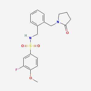 3-fluoro-4-methoxy-N-{2-[(2-oxo-1-pyrrolidinyl)methyl]benzyl}benzenesulfonamide