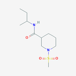 molecular formula C11H22N2O3S B4459243 N-(sec-butyl)-1-(methylsulfonyl)-3-piperidinecarboxamide 