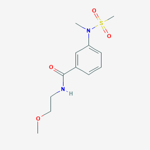 molecular formula C12H18N2O4S B4459244 N-(2-methoxyethyl)-3-[methyl(methylsulfonyl)amino]benzamide 