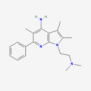 molecular formula C20H26N4 B4459259 1-[2-(dimethylamino)ethyl]-2,3,5-trimethyl-6-phenyl-1H-pyrrolo[2,3-b]pyridin-4-amine 