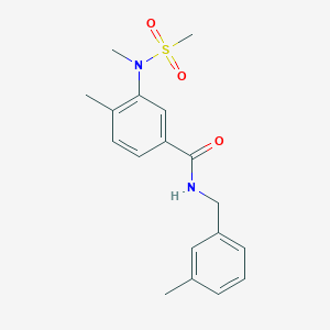 4-methyl-N-(3-methylbenzyl)-3-[methyl(methylsulfonyl)amino]benzamide