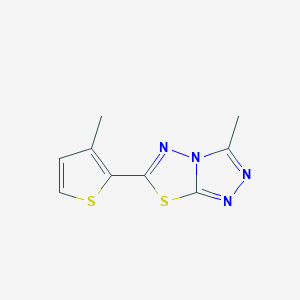 3-methyl-6-(3-methyl-2-thienyl)[1,2,4]triazolo[3,4-b][1,3,4]thiadiazole