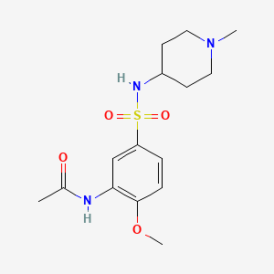 N-(2-methoxy-5-{[(1-methyl-4-piperidinyl)amino]sulfonyl}phenyl)acetamide