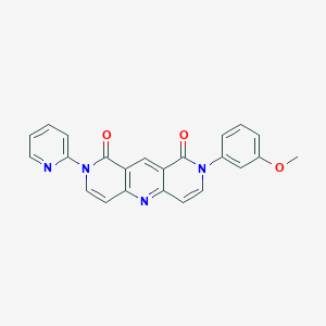 molecular formula C23H16N4O3 B4459308 2-(3-methoxyphenyl)-8-(2-pyridinyl)pyrido[4,3-b]-1,6-naphthyridine-1,9(2H,8H)-dione 