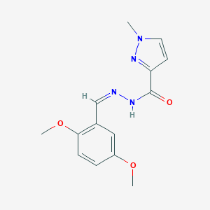 molecular formula C14H16N4O3 B445931 N'-(2,5-dimethoxybenzylidene)-1-methyl-1H-pyrazole-3-carbohydrazide 