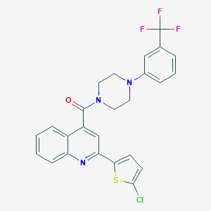 molecular formula C25H19ClF3N3OS B445933 2-(5-Chloro-2-thienyl)-4-({4-[3-(trifluoromethyl)phenyl]-1-piperazinyl}carbonyl)quinoline 