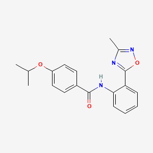 4-isopropoxy-N-[2-(3-methyl-1,2,4-oxadiazol-5-yl)phenyl]benzamide