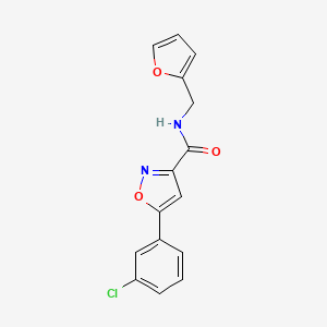 5-(3-chlorophenyl)-N-(2-furylmethyl)-3-isoxazolecarboxamide