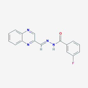 3-fluoro-N'-(2-quinoxalinylmethylene)benzohydrazide