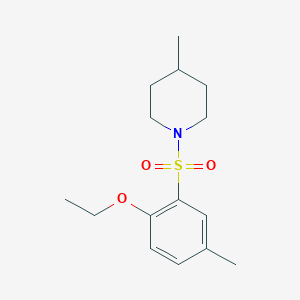 molecular formula C15H23NO3S B4459350 1-[(2-ethoxy-5-methylphenyl)sulfonyl]-4-methylpiperidine 