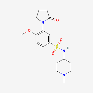 4-methoxy-N-(1-methyl-4-piperidinyl)-3-(2-oxo-1-pyrrolidinyl)benzenesulfonamide