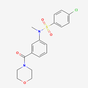 molecular formula C18H19ClN2O4S B4459368 4-chloro-N-methyl-N-[3-(4-morpholinylcarbonyl)phenyl]benzenesulfonamide 