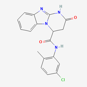 molecular formula C18H15ClN4O2 B4459379 N-(5-chloro-2-methylphenyl)-2-oxo-1,2,3,4-tetrahydropyrimido[1,2-a]benzimidazole-4-carboxamide 