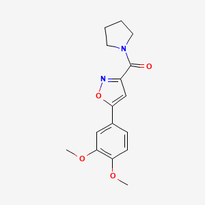 5-(3,4-dimethoxyphenyl)-3-(1-pyrrolidinylcarbonyl)isoxazole